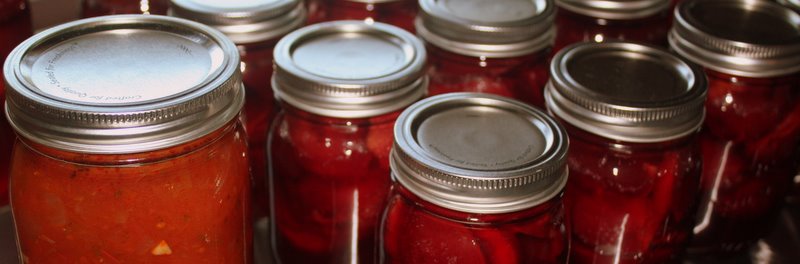 Our own canned marinara sauce and plums